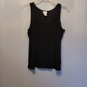 Women's Black Square Neck Tank | Size Lg